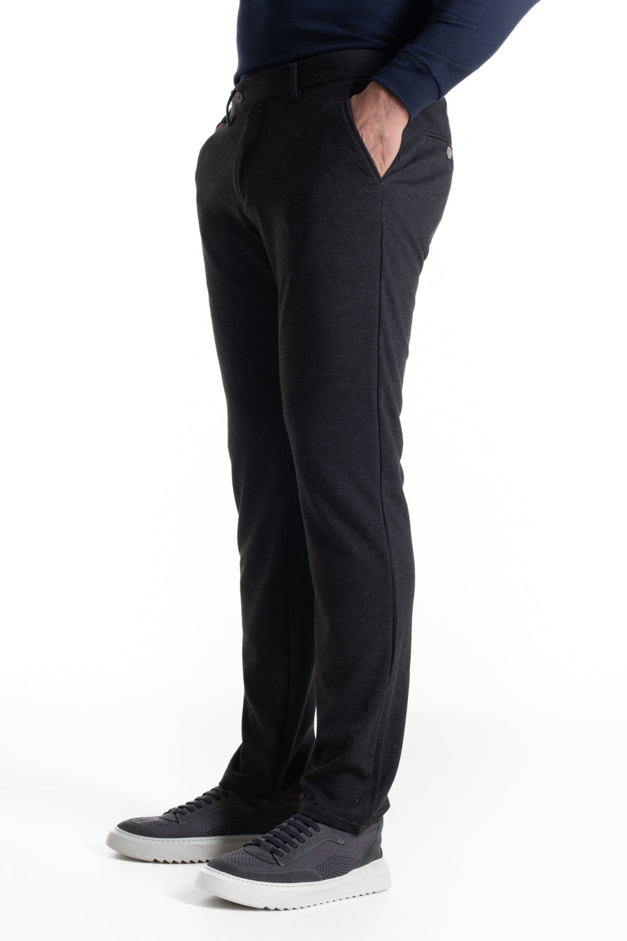 Calça De Malha Bolso Faca - Chumbo