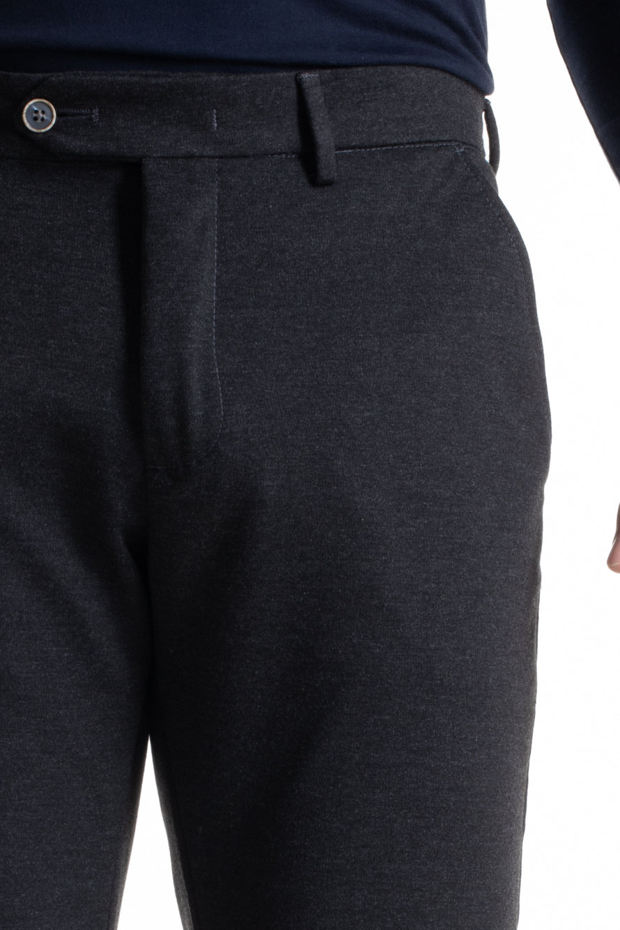 Calça De Malha Bolso Faca - Chumbo