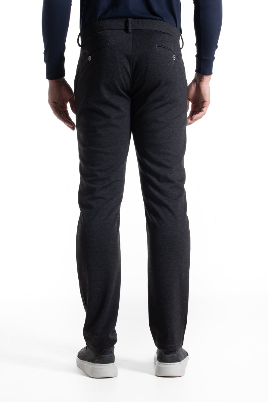 Calça De Malha Bolso Faca - Chumbo