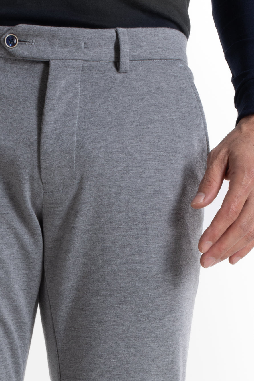 Calça De Malha Bolso Faca - Bege