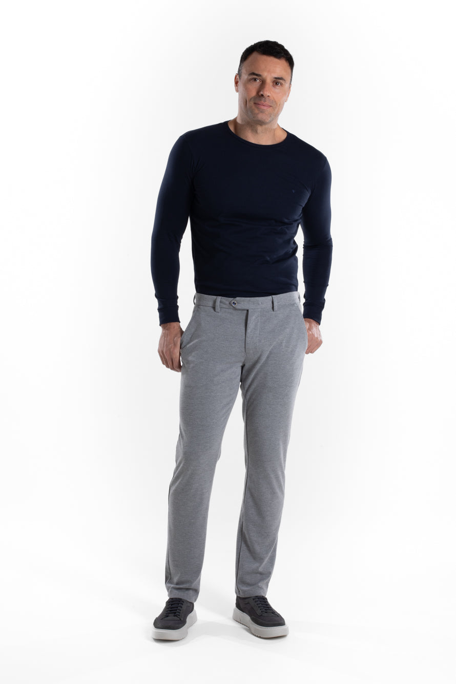 Calça De Malha Bolso Faca - Bege
