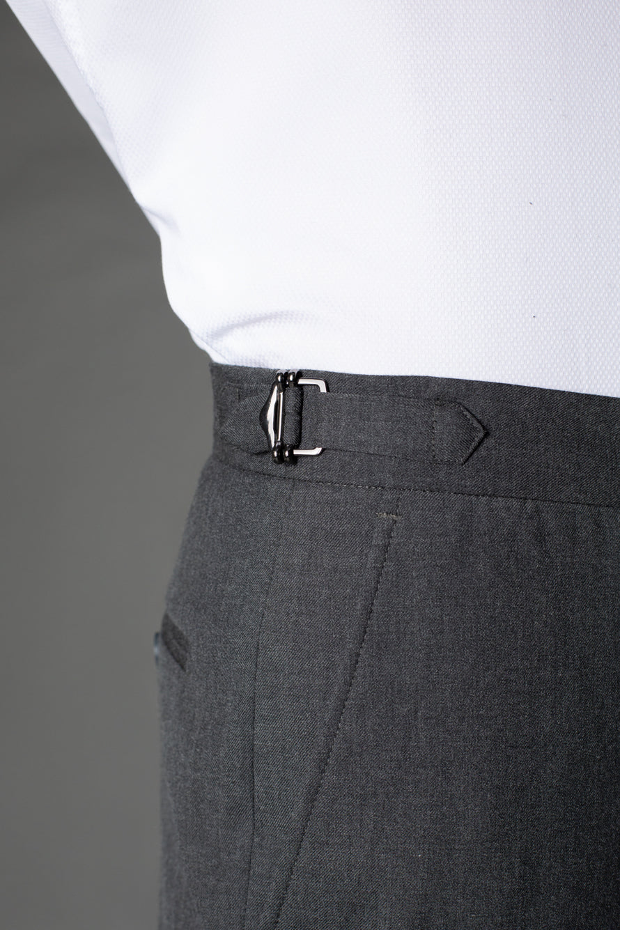 Calça Social Bolso Faca Slim Regulador Cós - Grafite
