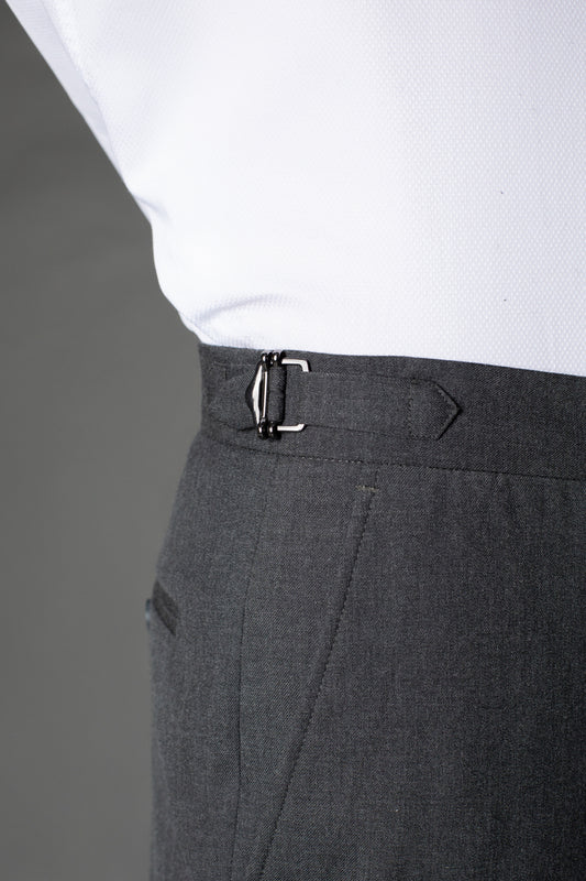 Calça Social Bolso Faca Slim Regulador Cós - Grafite