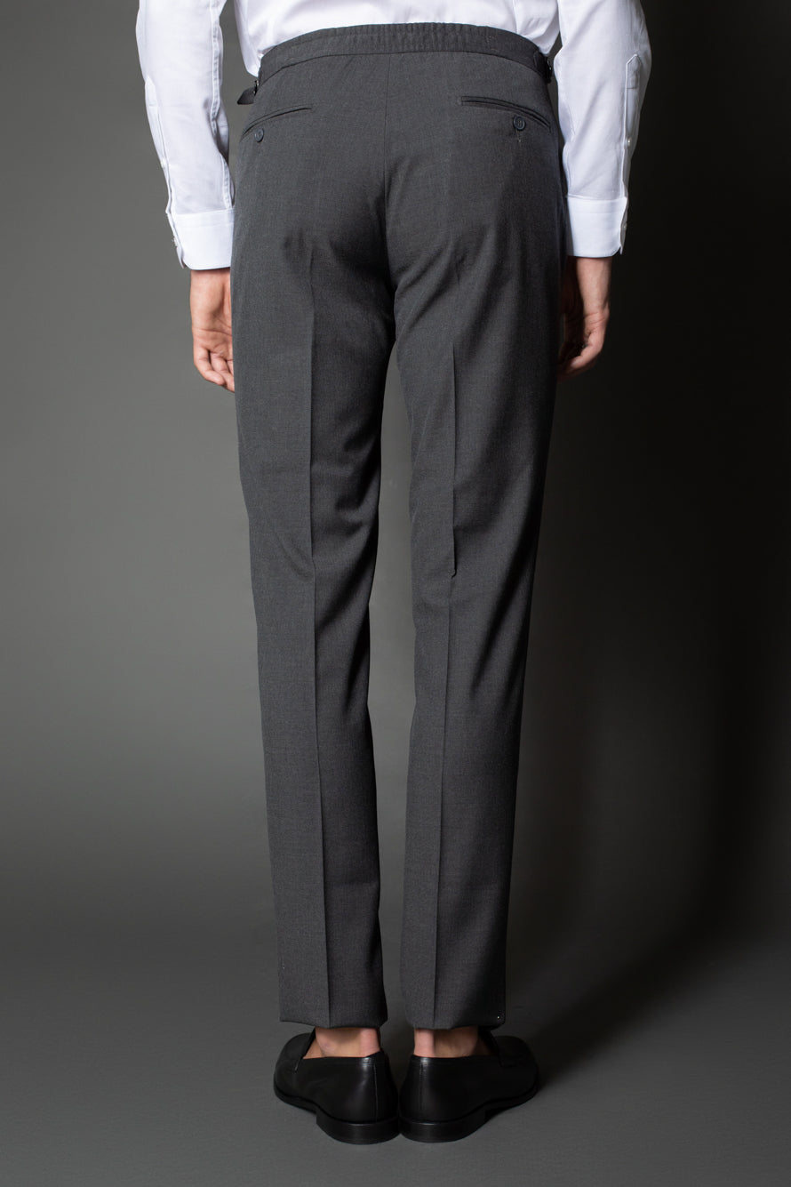 Calça Social Bolso Faca Slim Regulador Cós - Grafite