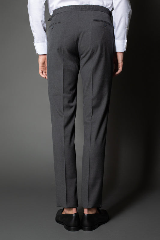 Calça Social Bolso Faca Slim Regulador Cós - Grafite
