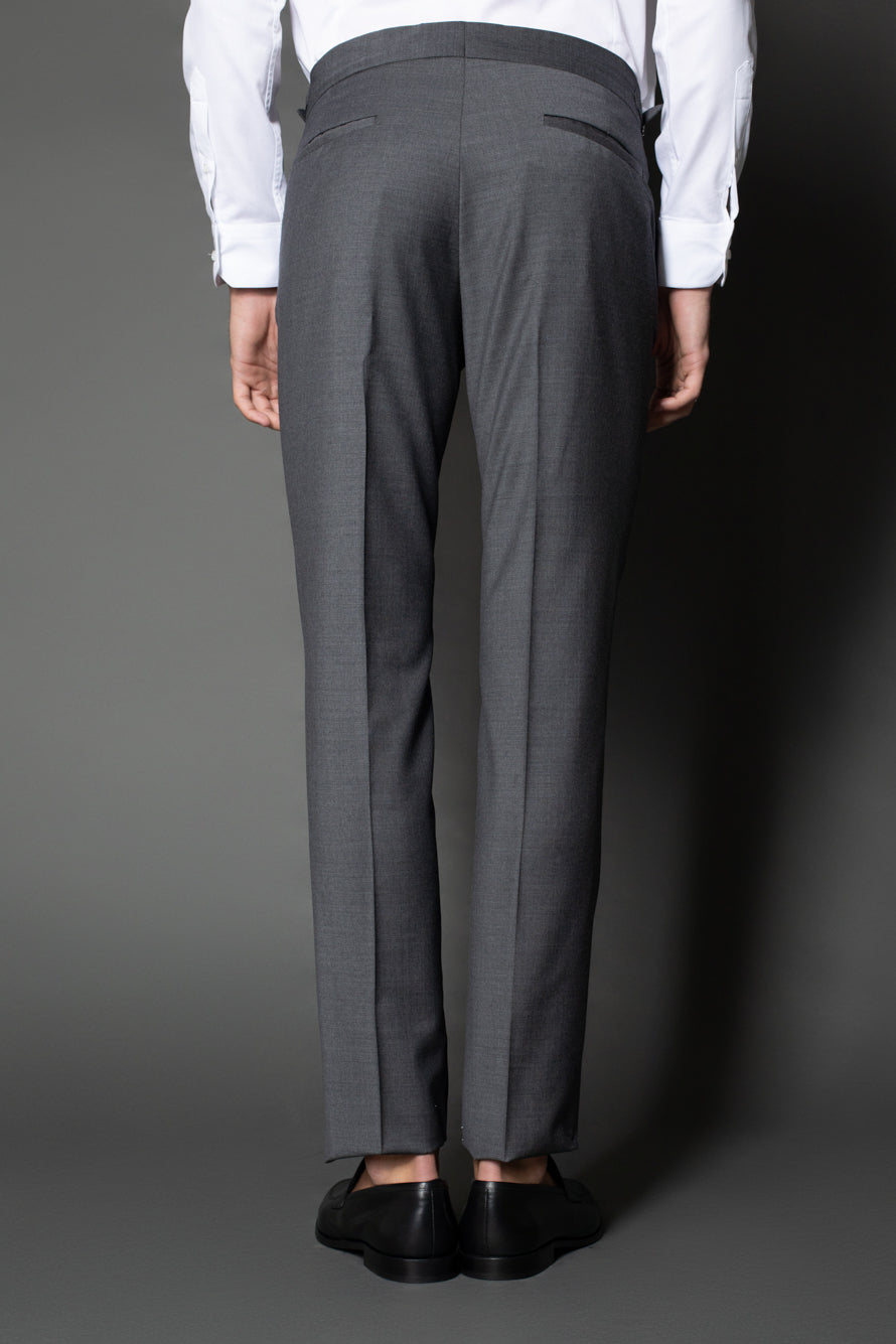 Calça Social Bolso Faca Slim Regulador Cós - Chumbo