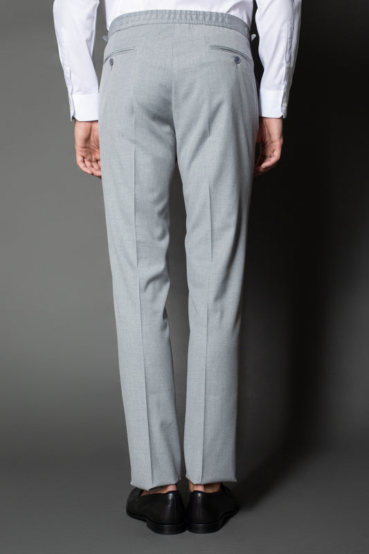 Calça Social Bolso Faca Slim Regulador Cós - Cinza Claro
