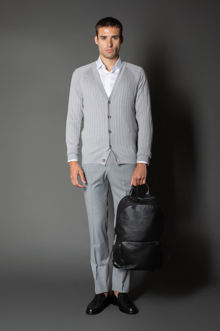 Calça Social Bolso Faca Slim Regulador Cós - Cinza Claro