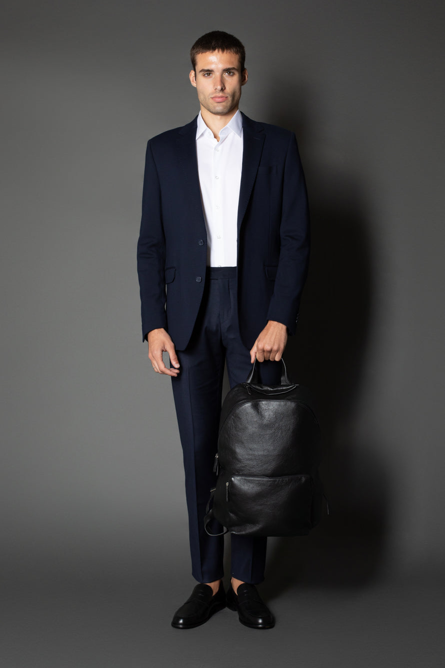 Calça Slim Lisa Bolso Faca - Marinho Noite