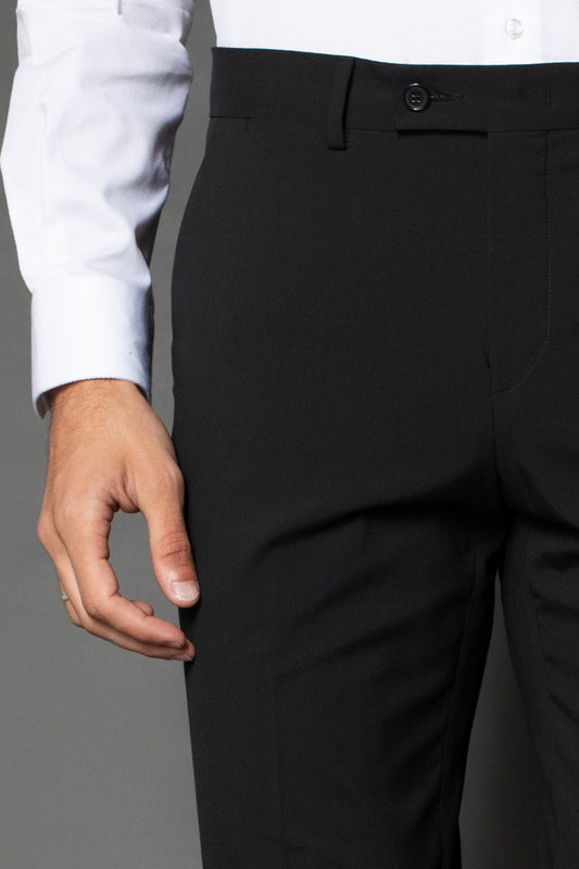 Calça Slim Lisa Bolso Faca - Preto