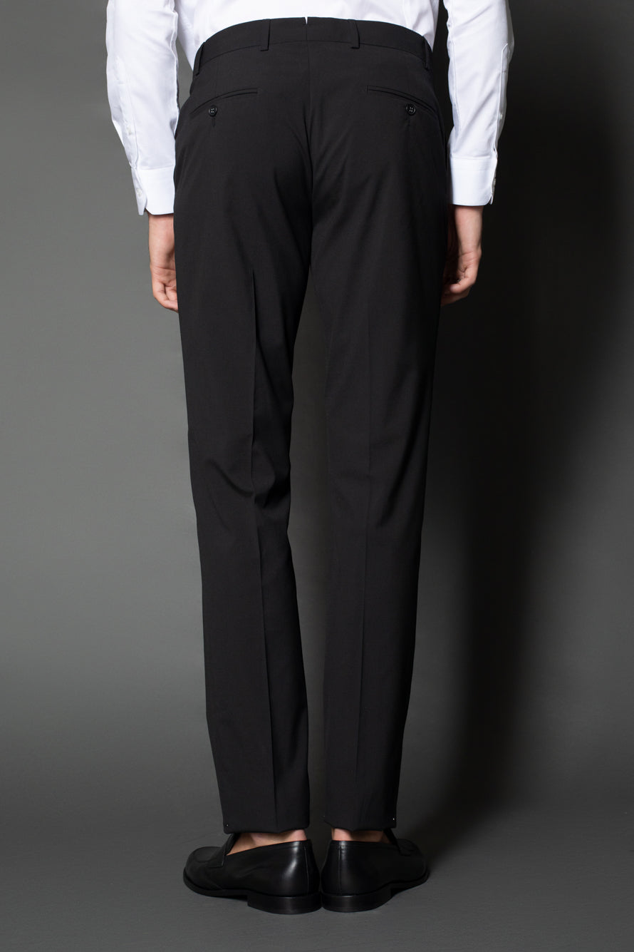 Calça Slim Lisa Bolso Faca - Preto
