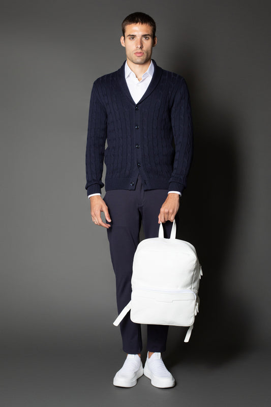 Calça Slim Malha Pima - Marinho Noite