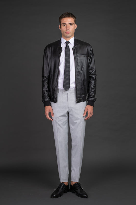 Calça Bolso Faca Super Slim - Cinza Claro