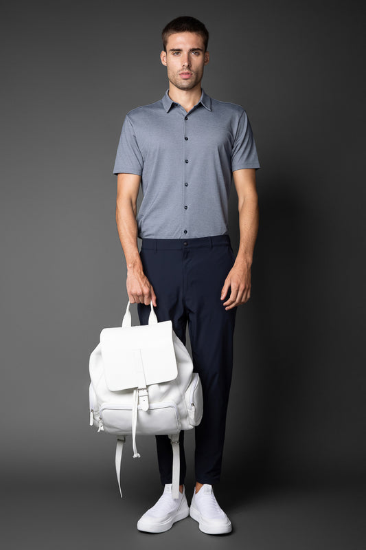Calça Chino Slim Bolso Faca Tecnológica - Marinho