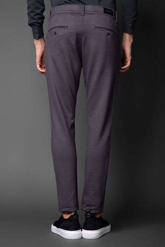 Calça Malha Slim Bolso Faca Pesponto Duplo - Grafite