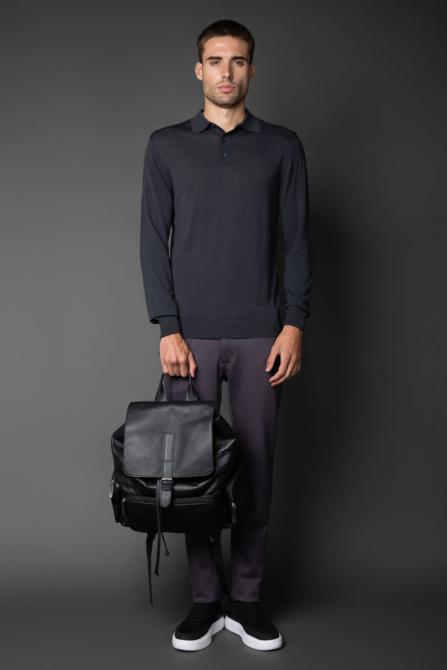 Calça Malha Slim Bolso Faca Pesponto Duplo - Grafite