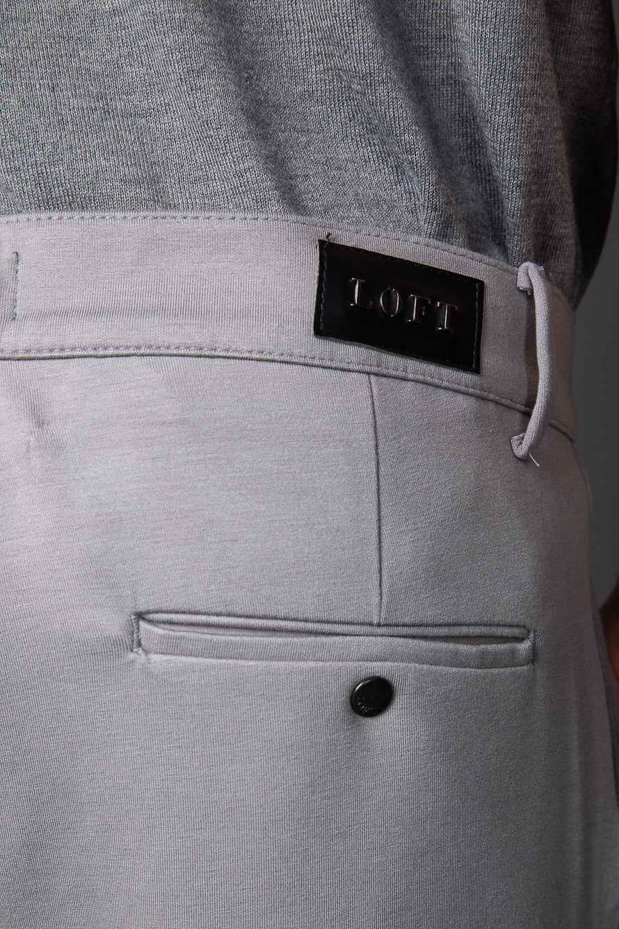 Calça Malha Slim Bolso Faca Pesponto Duplo - Cinza