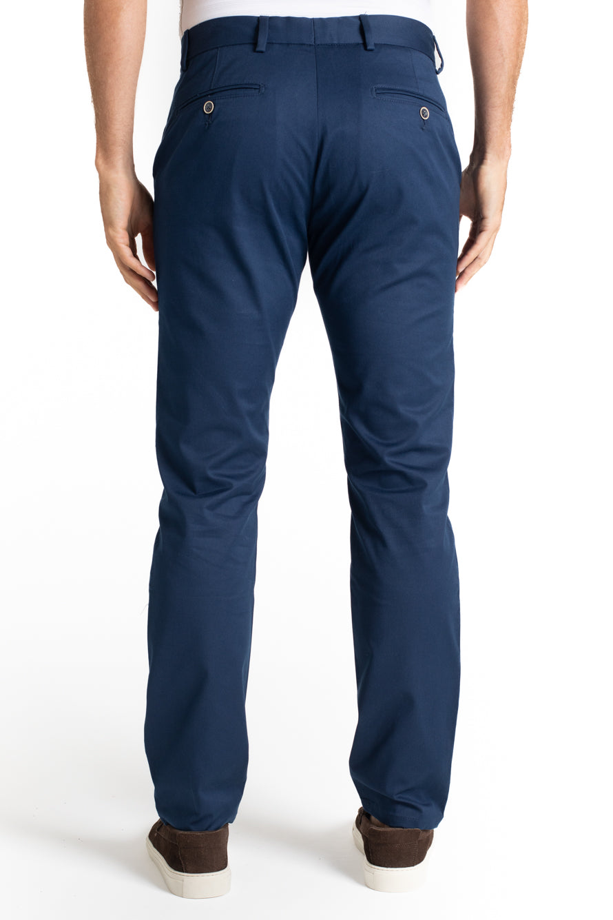 Calça Sarja Bolso Faca - Marinho