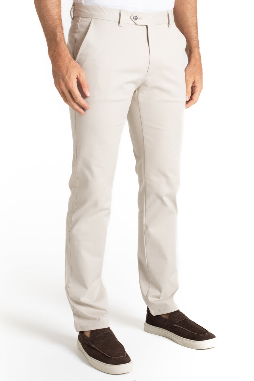 Calça Sarja Bolso Faca - Cru