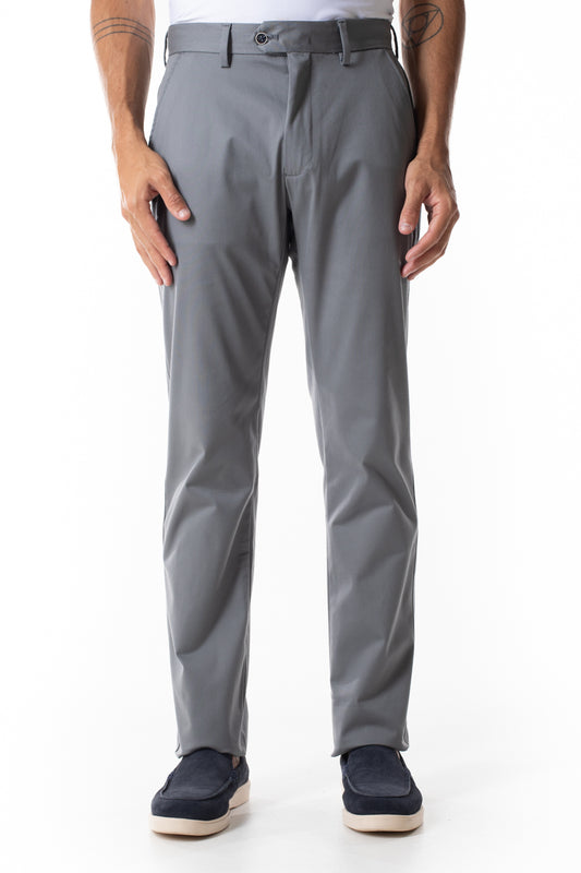 Calça Sarja Bolso Faca - Cinza Escuro