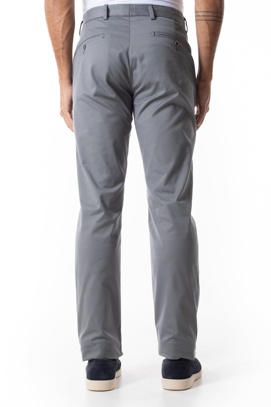 Calça Sarja Bolso Faca - Cinza Escuro