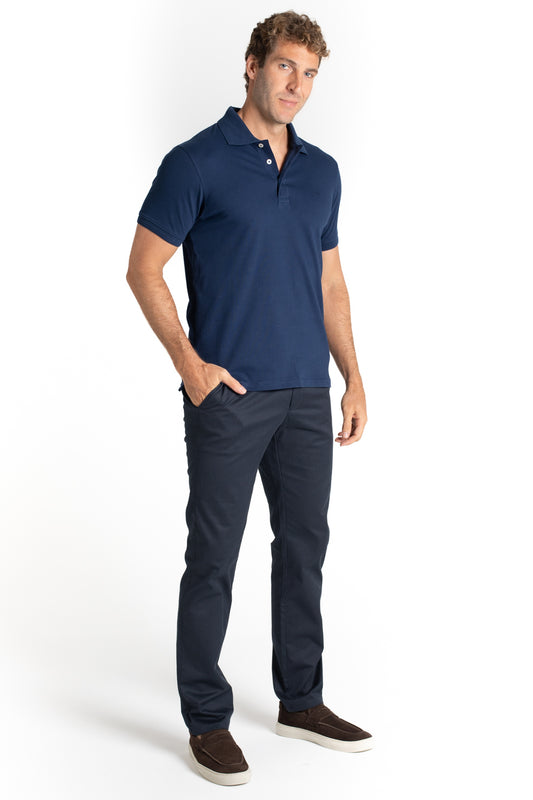 Calça Sarja Bolso Faca - Marinho Noite