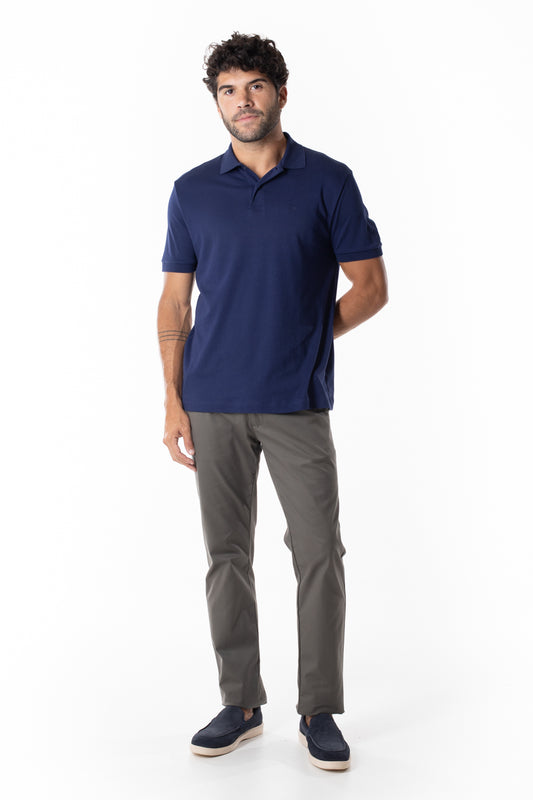 Calça Sarja Bolso Faca - Chumbo