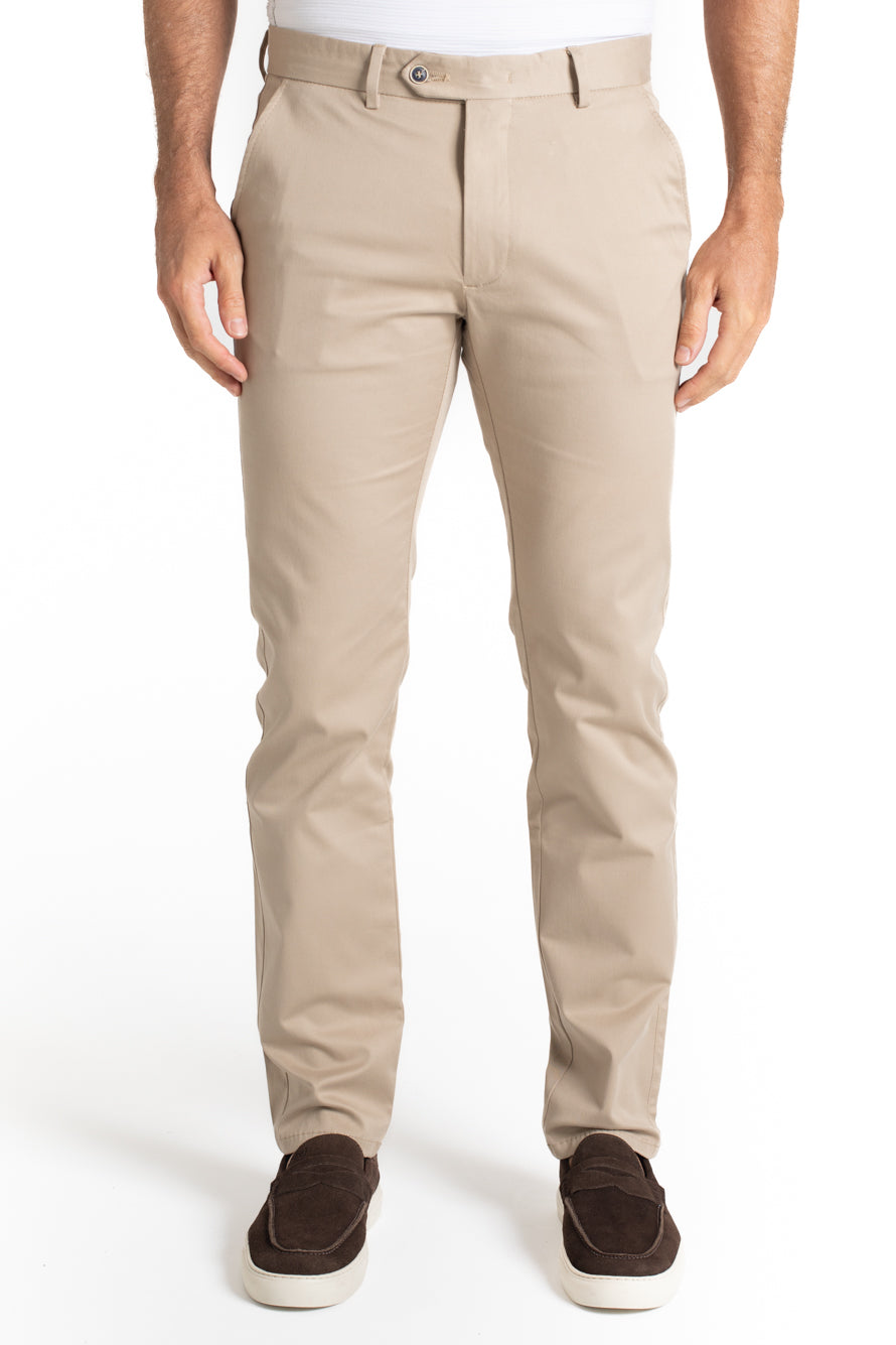 Calça Sarja Bolso Faca - Kaki Claro