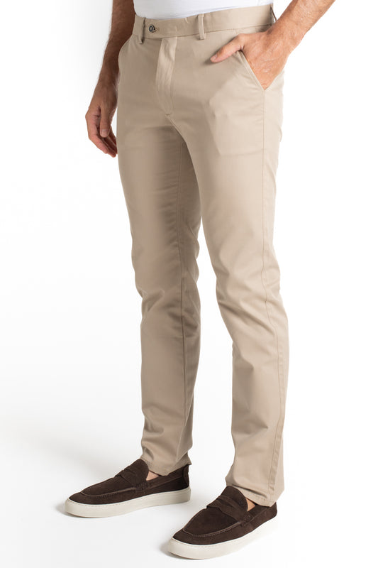 Calça Sarja Bolso Faca - Kaki Claro