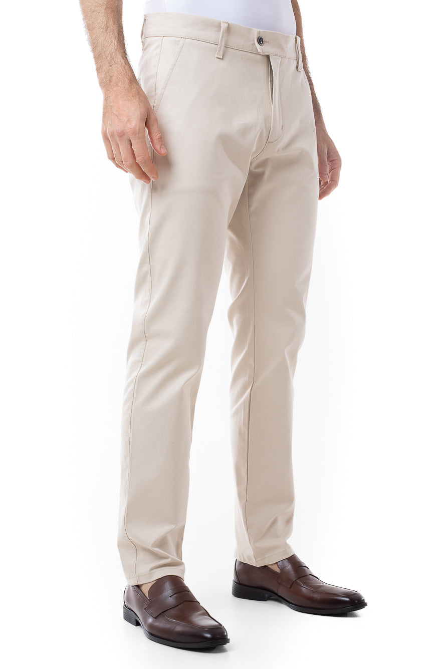 Calça Sarja Bolso Faca Slim Latteks - Areia