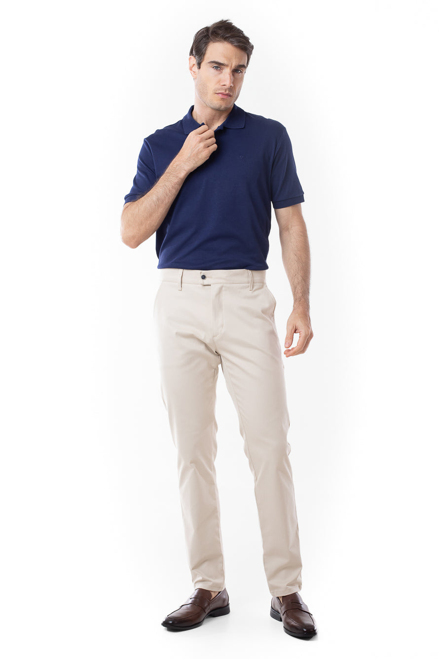 Calça Sarja Bolso Faca Slim Latteks - Areia