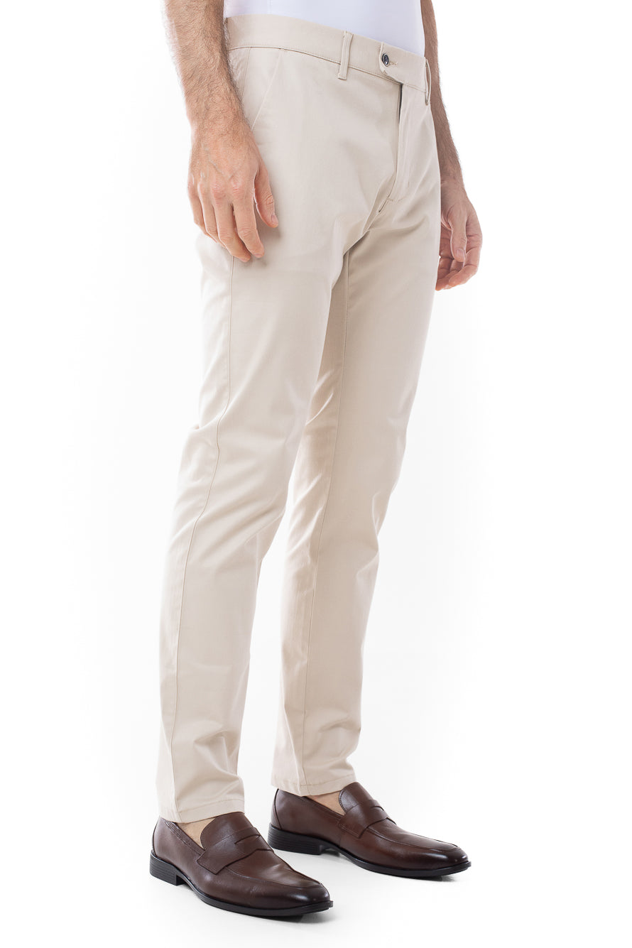 Calça Sarja Bolso Faca Slim Cots - Areia