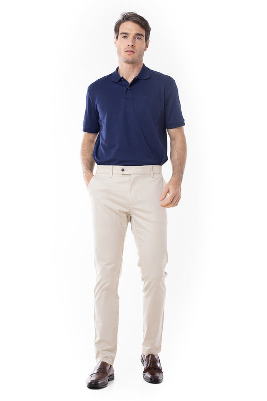 Calça Sarja Bolso Faca Slim Cots - Areia