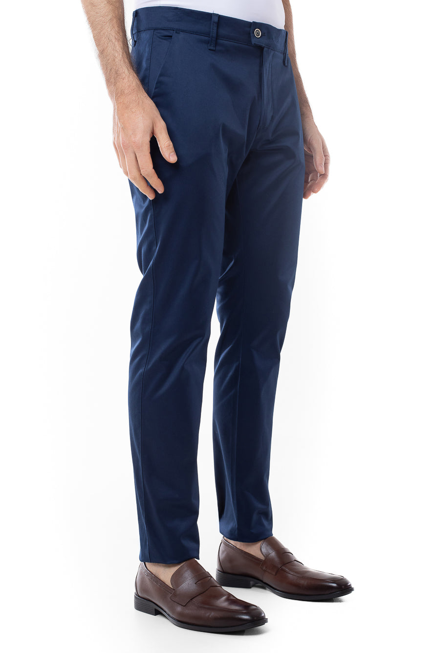 Calça Sarja Bolso Faca Slim Delli - Marinho