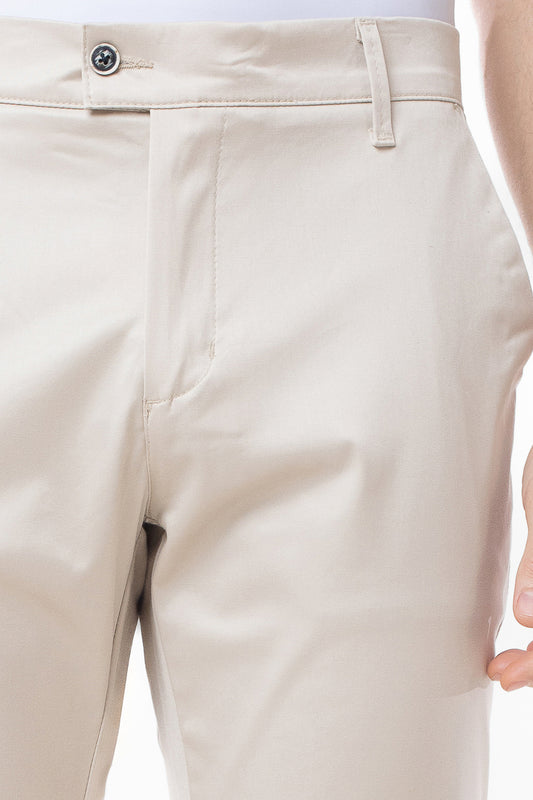 Calça Sarja Bolso Faca Slim Delli - Areia