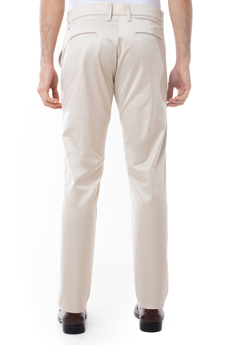 Calça Sarja Bolso Faca Slim Delli - Areia