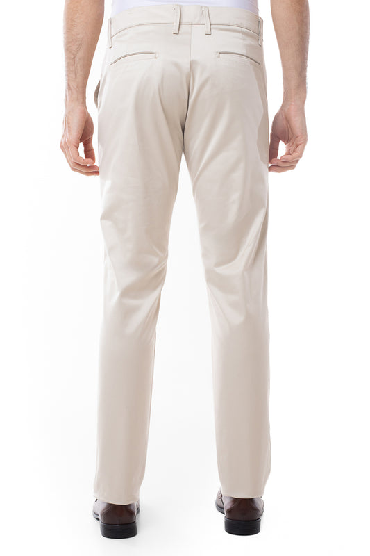 Calça Sarja Bolso Faca Slim Delli - Areia