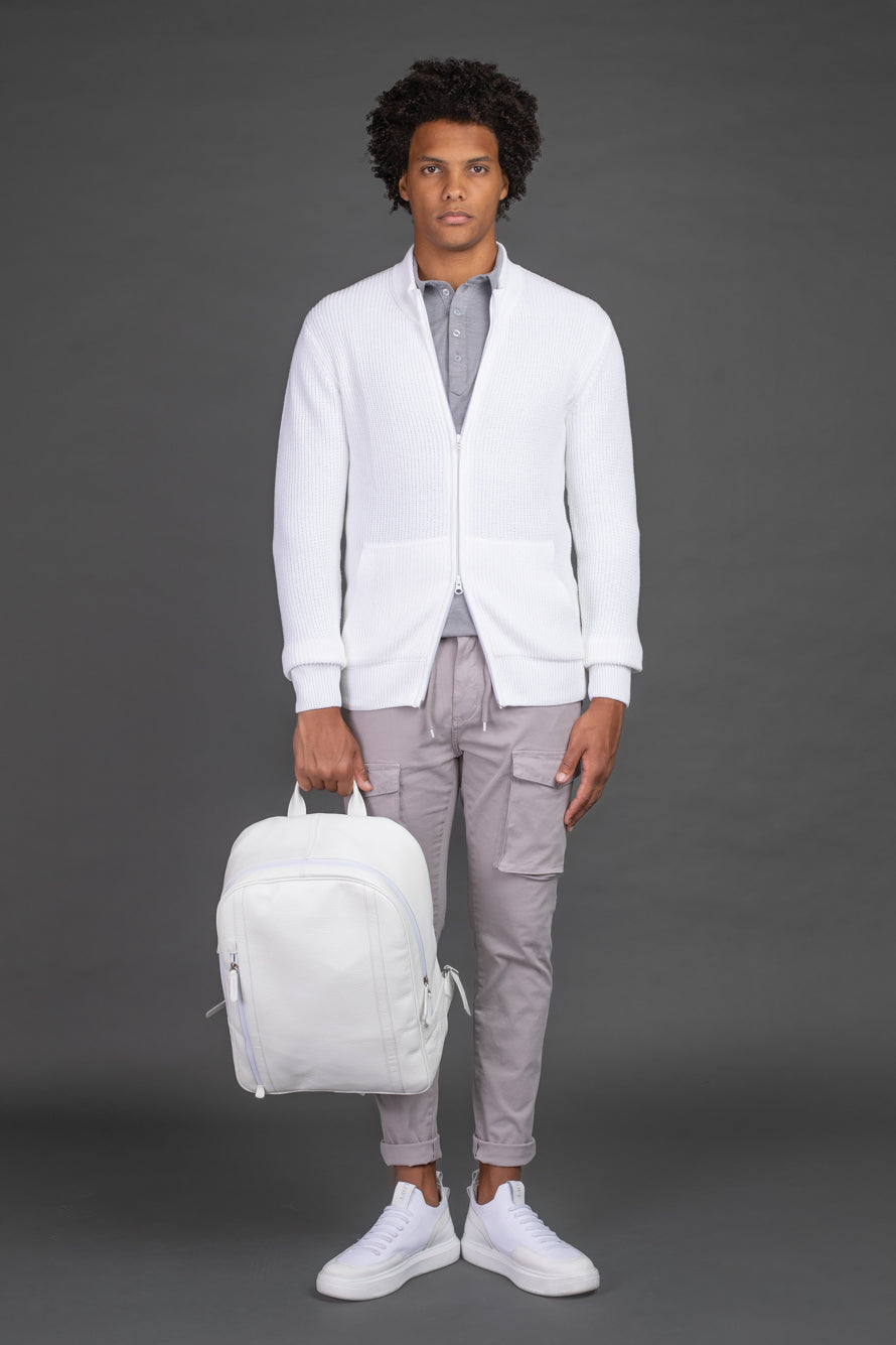 Calça Chino Slim Com Bolso Cargo - Cinza