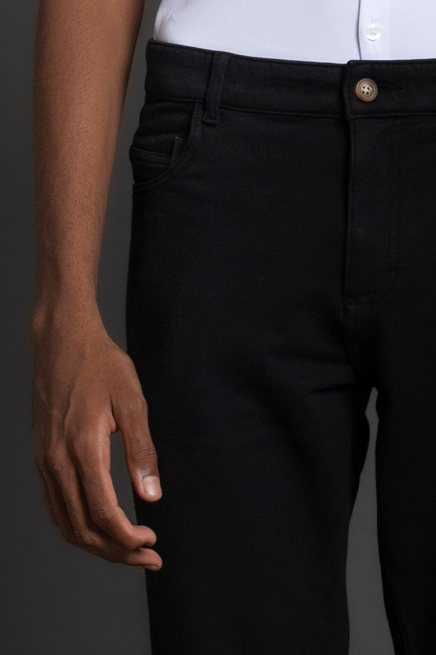 Calça Chino Moletom - Preto