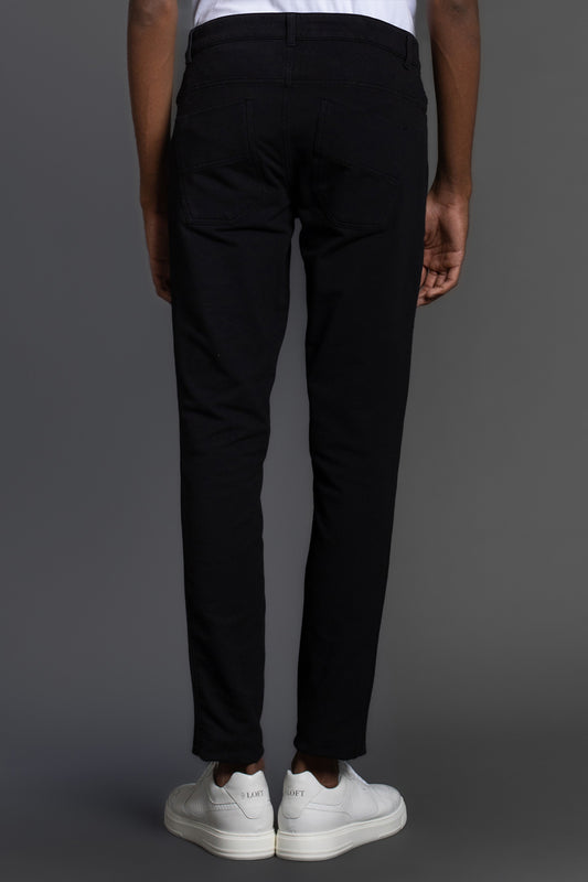 Calça Chino Moletom - Preto