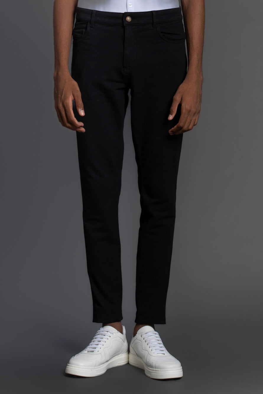 Calça Chino Moletom - Preto