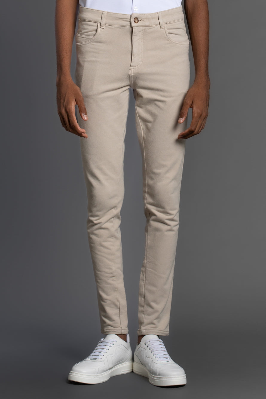 Calça Chino Moletom - Bege
