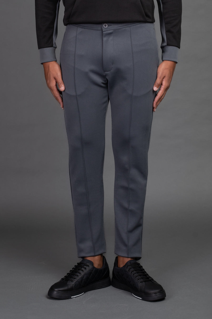 Calça Slim Neoprene - Chumbo