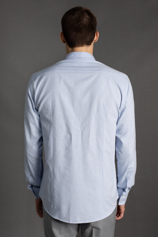 Camisa Manga Longa Slim Lisa Button Down - Celeste