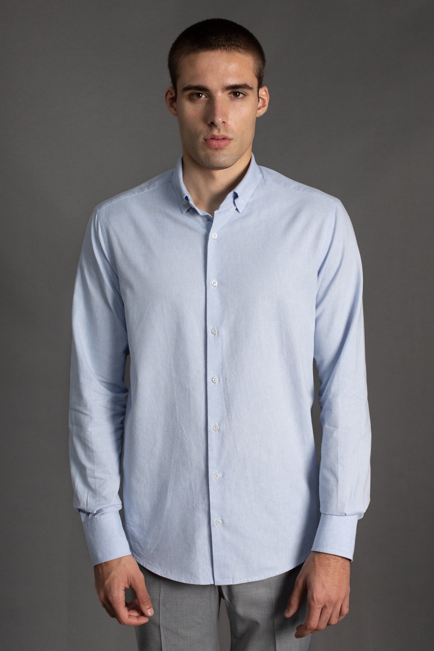 Camisa Manga Longa Slim Lisa Button Down - Celeste