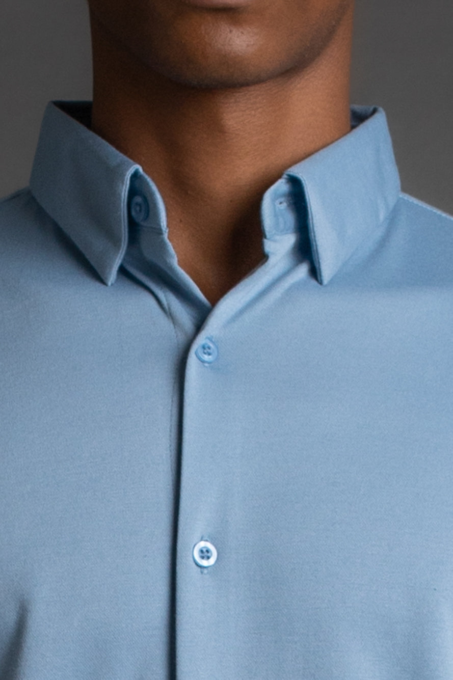 Camisa Manga Longa Pima - Azul Claro
