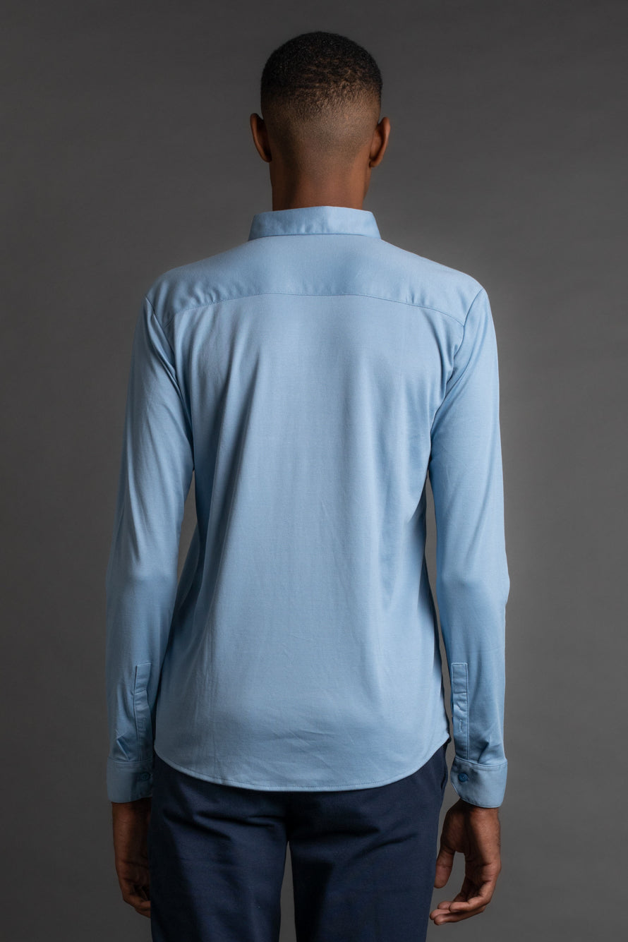 Camisa Manga Longa Pima - Azul Claro