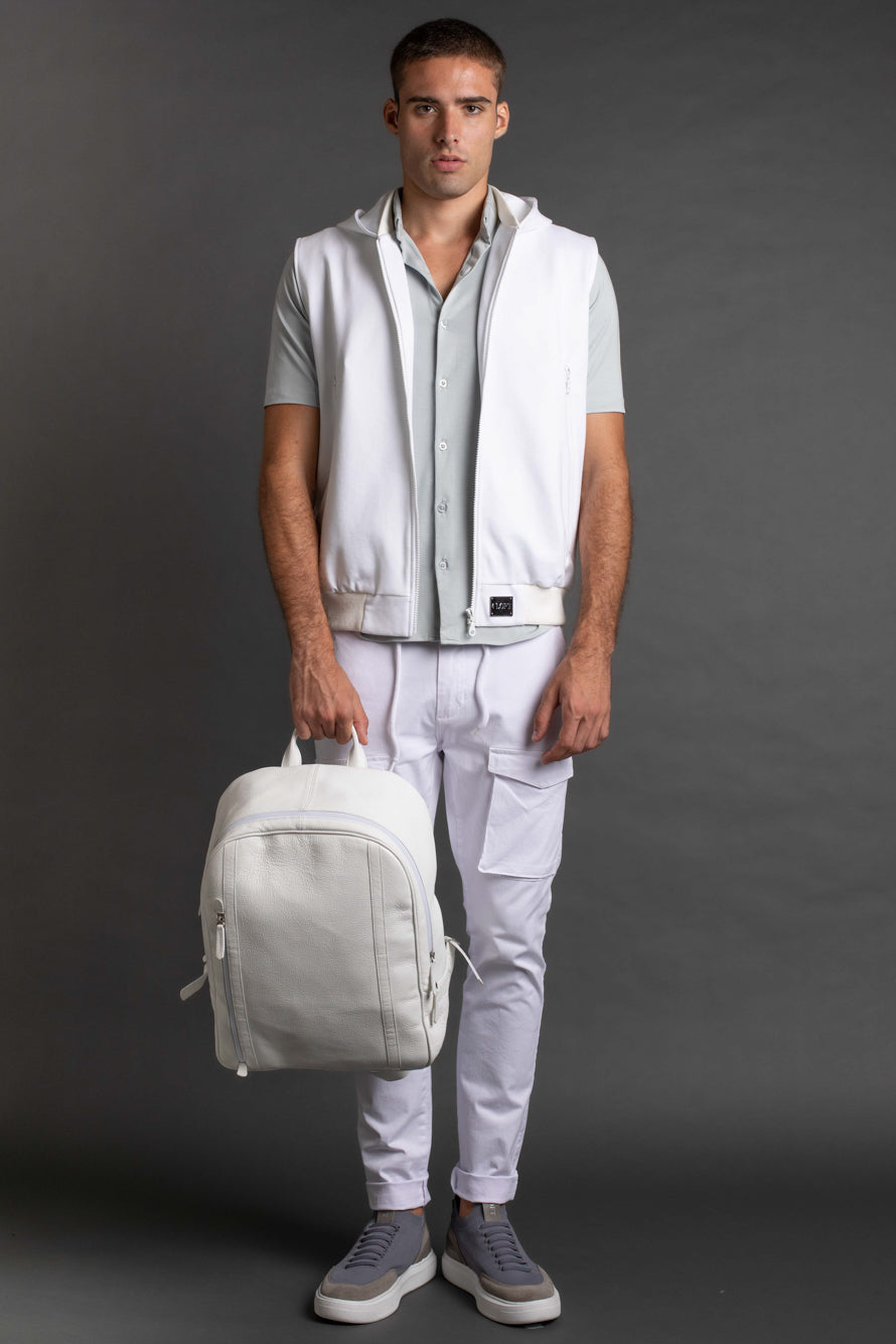 Camisa Manga Curta Malha - Cinza Claro