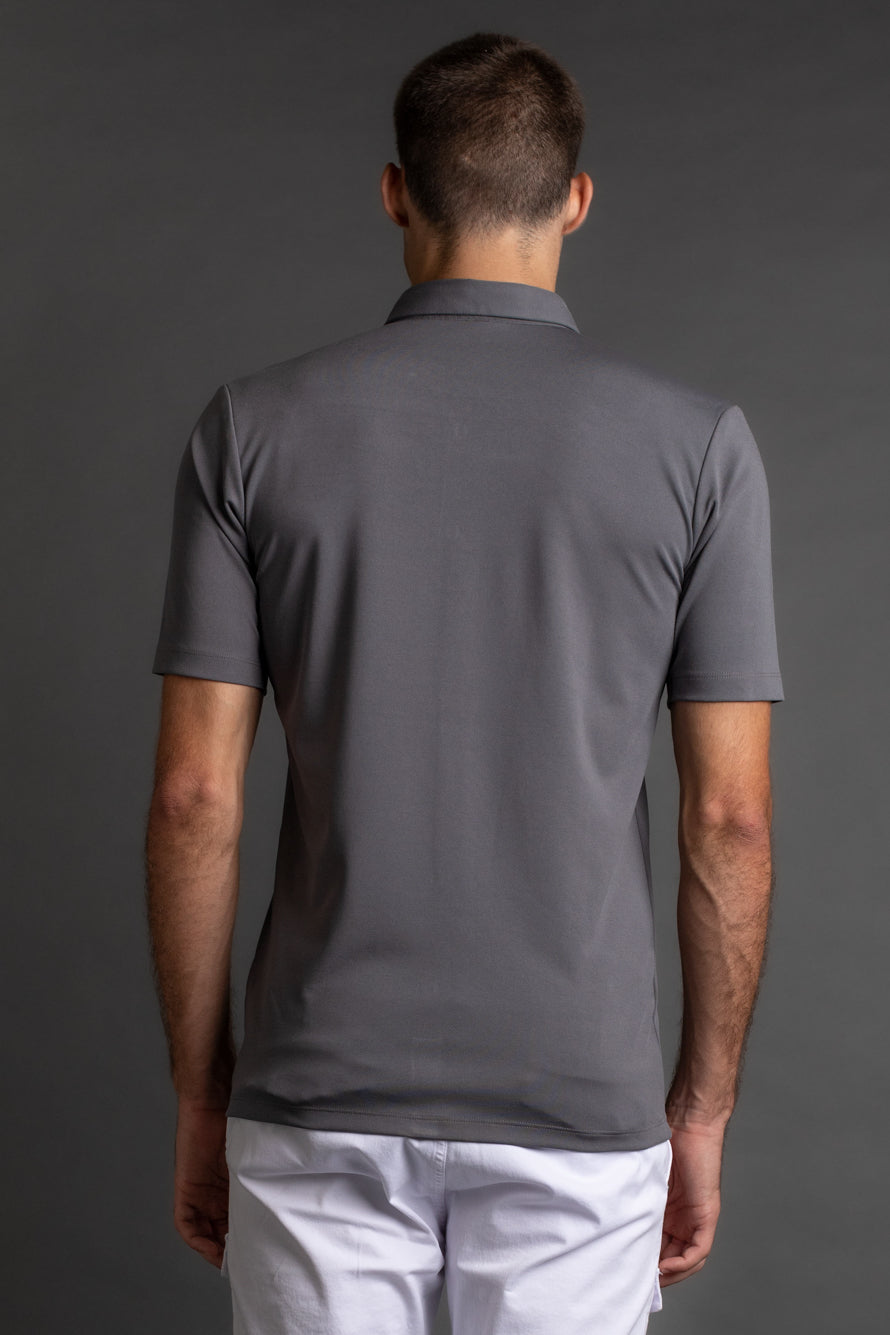 Camisa Manga Curta Malha - Grafite