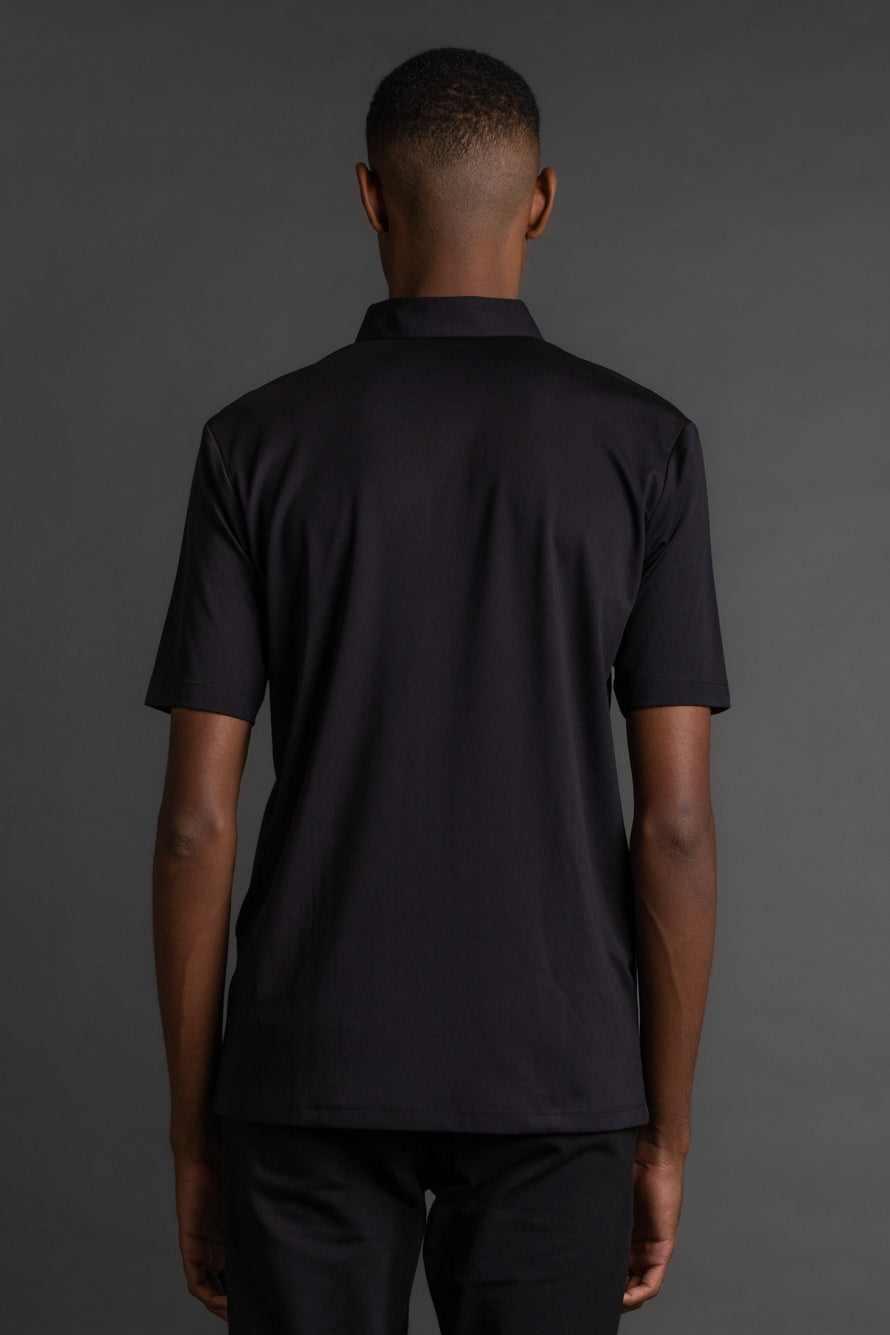 Camisa Manga Curta Malha - Preto